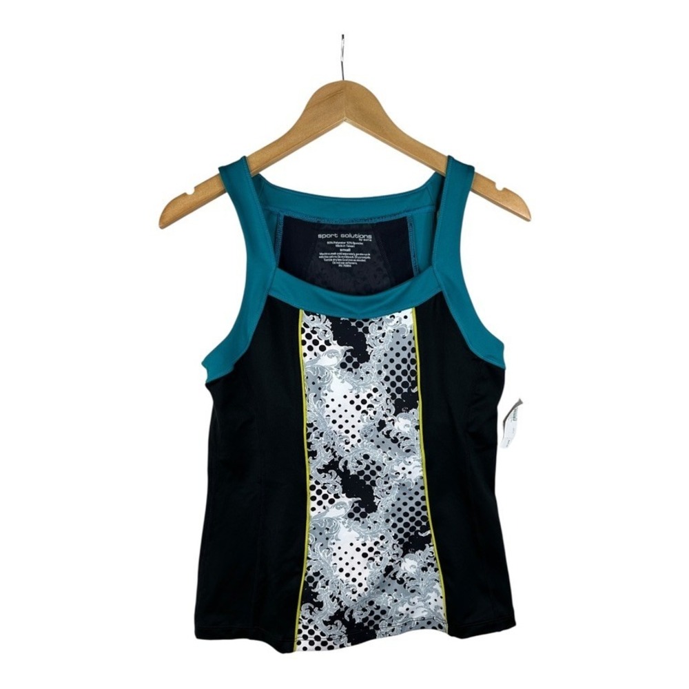 New Sport Solutions Keep‎ It Steady Active Cami Top size Small Black/White